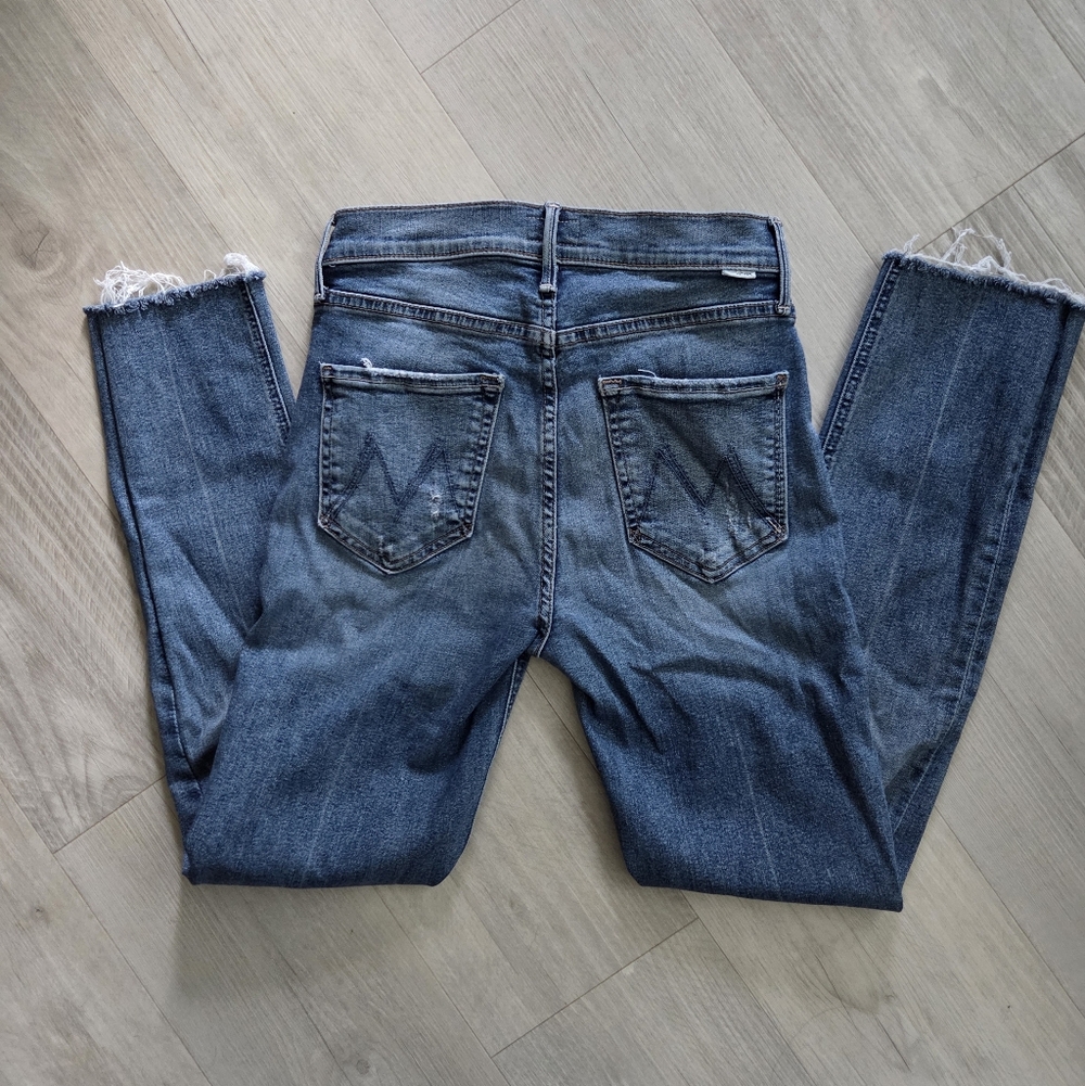 MOTHER The Mid-Rise Dazzler Ankle Fray Jeans Womens - Picture 9 of 14